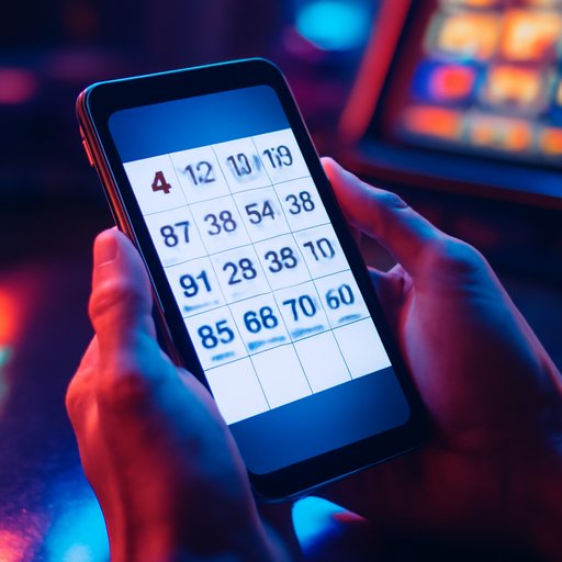 casino app lottery results page on mobile