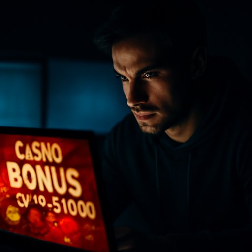 casino app bonus banner on laptop